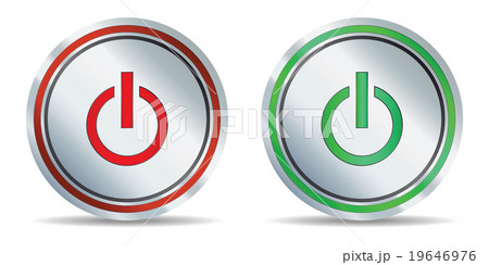 Set of metallic power icons Set of metallic power icons 19646976