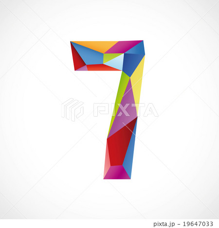 Varicolored number 7 19647033