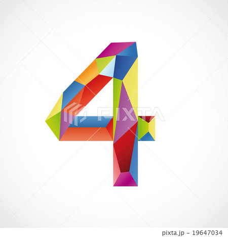Varicolored number 4 Varicolored number 4 19647034