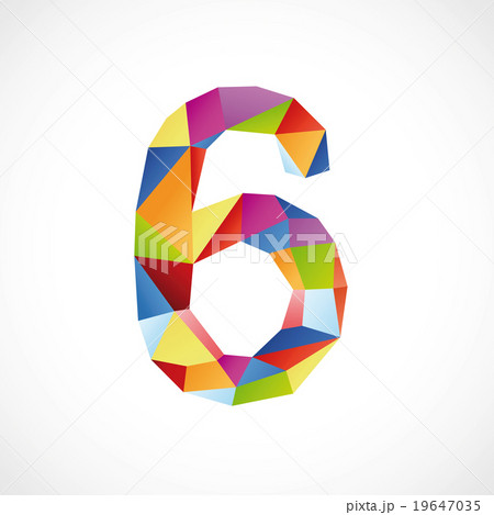 Varicolored number 6 19647035
