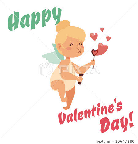 Valentine Day cupid angel cartoon style vector Valentine Day cupid angel cartoon style vector 19647280