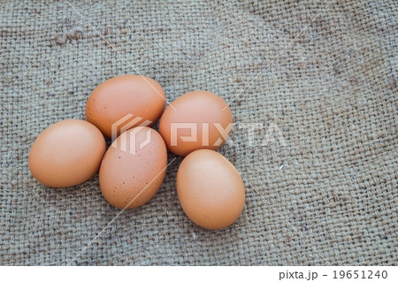 eggs on gunnysack eggs on gunnysack 19651240