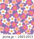 和柄　桜　千代紙風　シームレスパターン　紫 19651653