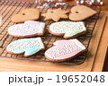 Christmas cookies on cooling rack. 19652048