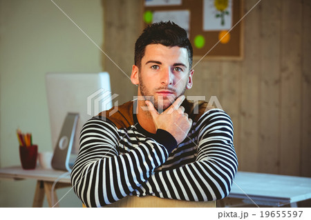 Man relaxing on his chair 19655597
