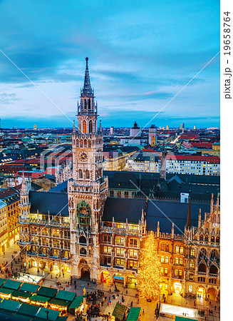 Aerial view of Marienplatz in Munich Aerial view of Marienplatz in Munich 19658764