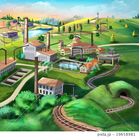 Industrial landscape. View from above 19658981