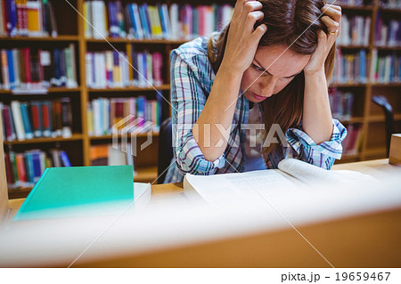 Mature student in the library Mature student in the library 19659467