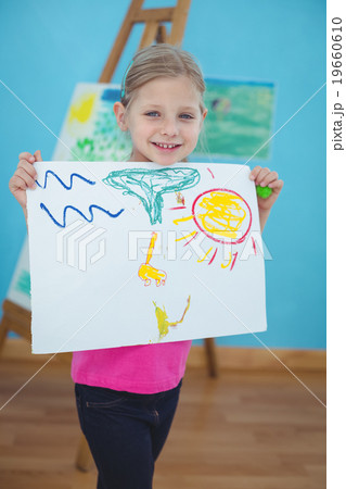 Happy kid enjoying arts and crafts painting 19660610