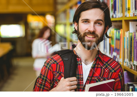 Smiling student in the library Smiling student in the library 19661005
