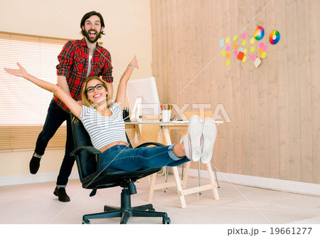 Creative team having fun together Creative team having fun together 19661277