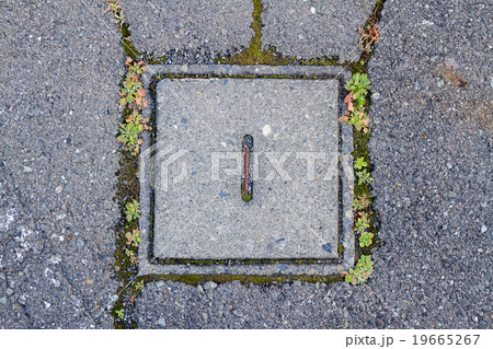 Old square cement manhole cover Old square cement manhole cover 19665267