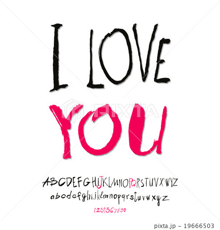 Ilove you hand lettering 19666503