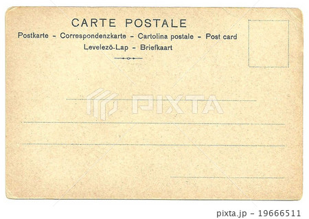 Back of vintage blank postcard Back of vintage blank postcard 19666511