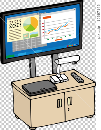 電子黒板のイラスト素材