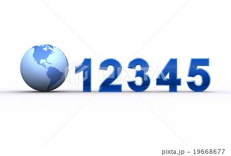 地球と数字（アメリカ） 19668677