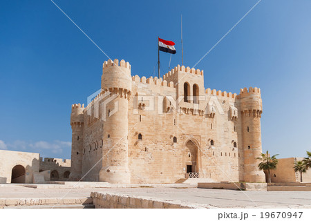 Citadel of Qaitbay fortress, Alexandria, Egypt.の写真素材 [19670947] - PIXTA