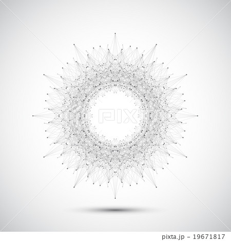 Geometric abstract form with connected line and 19671817