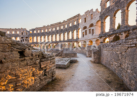 Inside of Ancient Roman Amphitheater, Pula,Croatia Inside of Ancient Roman Amphitheater, Pula,Croatia 19671974