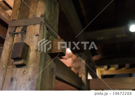 松山城 柱の木組 松山城 柱の木組 19672288