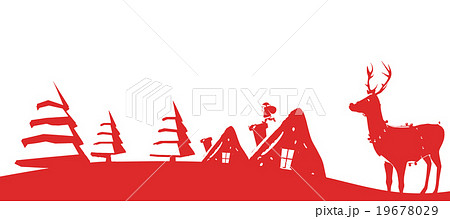 Composite image of christmas scene silhouette 19678029
