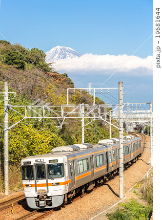 Train with Fuji Mountain 19681644