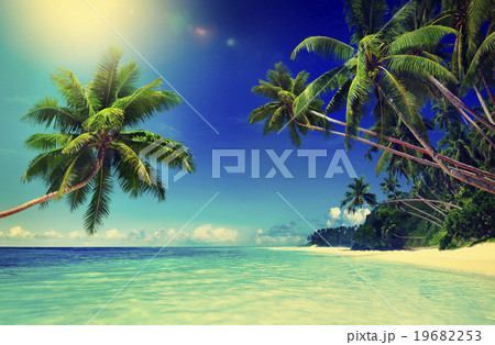 Tropical Paradise Beach Seascape Travel Destination Concept Tropical Paradise Beach Seascape Travel Destination Concept 19682253