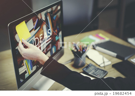 Working Office Desk Workplace Workspace Concept 19682454