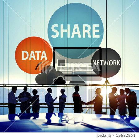Share Data Network Sharing Social Network Connection Concept Share Data Network Sharing Social Network Connection Concept 19682951