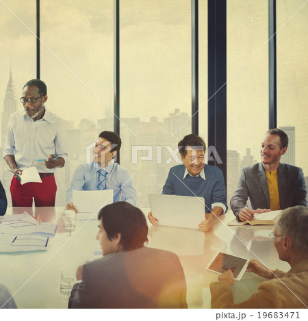 Business People Meeting Discussion Cityscape Concept Business People Meeting Discussion Cityscape Concept 19683471