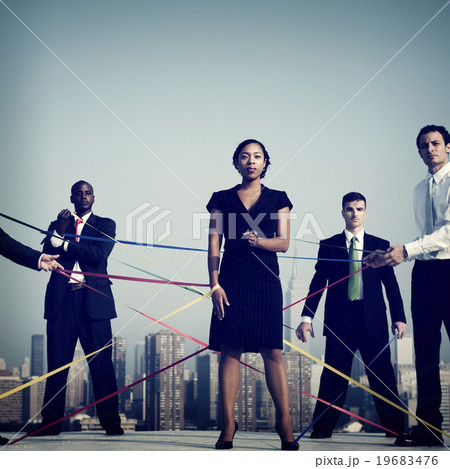 Business People Connected By Strings Concept Business People Connected By Strings Concept 19683476