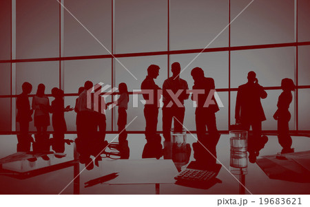 Business People Discussion Communication Cityscape Meeting Conce 19683621