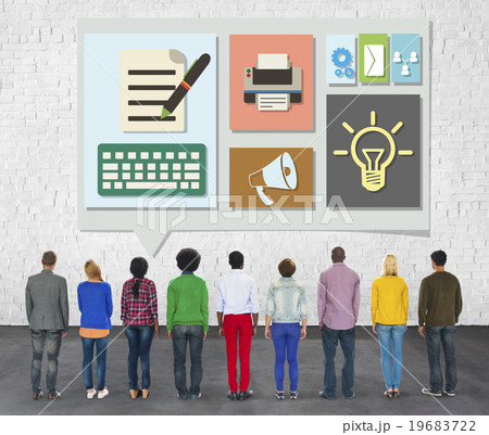 Content Connect Social Media Data Blog Concept Content Connect Social Media Data Blog Concept 19683722