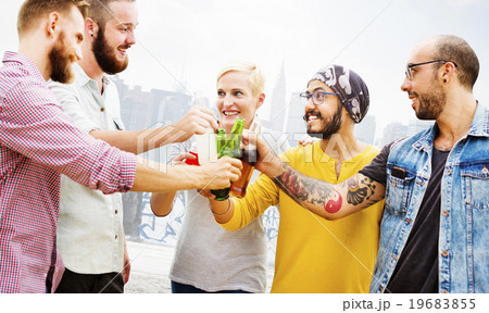 Celebration Cheers Hipster Drinking Together Friends Concept 19683855