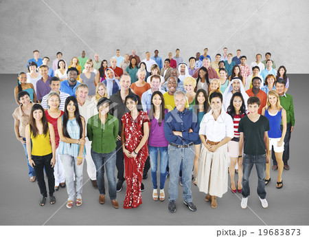 Large group of Multiethnic people Community Concept Large group of Multiethnic people Community Concept 19683873