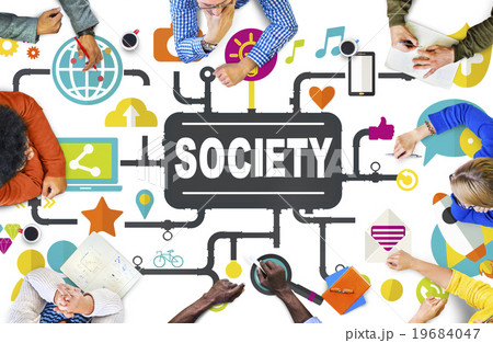 Society Social Media Social Networking Connection Concept 19684047