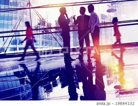 Business People Meeting Discussion Commuter Concept Business People Meeting Discussion Commuter Concept 19684132