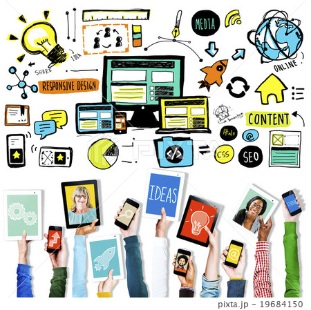 Responsive Design Responsive Quality Content Share Online Concep 19684150
