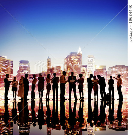 Business People Meeting Discussion Cityscape Concept Business People Meeting Discussion Cityscape Concept 19684440
