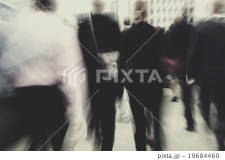 Business People Rush Hour Busy Walking Commuter Concept 19684460