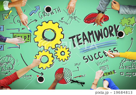 Teamwork Team Collaboration Connection Togetherness Unity Concep 19684813