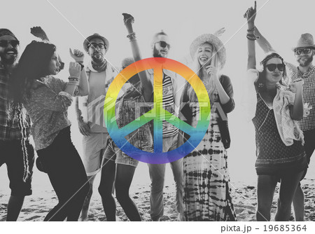 Peaceful Liberty Protest Symbol Gradient Concept Peaceful Liberty Protest Symbol Gradient Concept 19685364