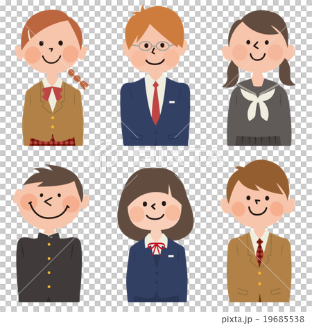 男女学生6人セット 19685538