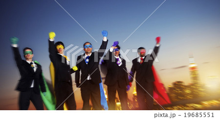 Superhero Businessmen Success Protection Security Concept 19685551