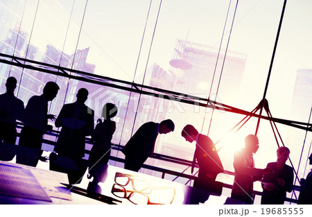 Business People Meeting Bowing Japanese Culture Concept Business People Meeting Bowing Japanese Culture Concept 19685555