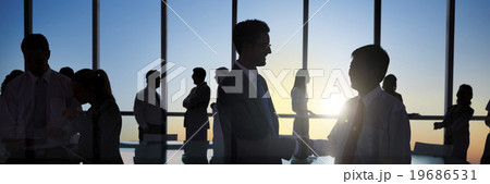 Business People Meeting Discussion Corporate Handshake Concept 19686531