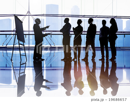 Business People Meeting Corporate Cityscape Skyline Concept 19686657