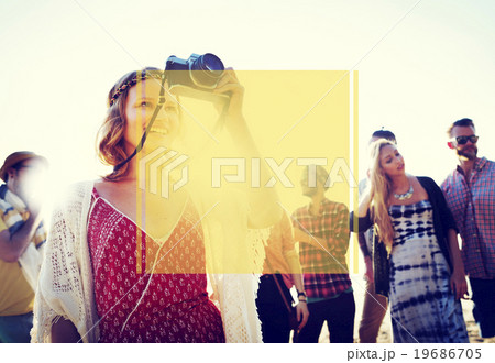 Copy Space Frame Summer Vacation Holiday Concept Copy Space Frame Summer Vacation Holiday Concept 19686705
