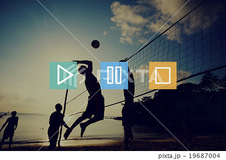 Buttons Multimedia Play Pause Stop Concept 19687004