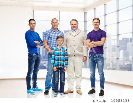 group of smiling men and boy group of smiling men and boy 19688153